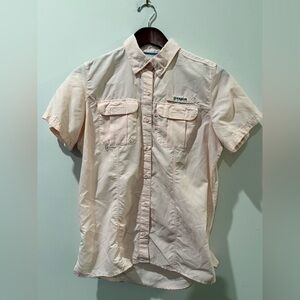 Magellan Outdoors Men's Short Sleeve Shirt - salmon Pink Size S
